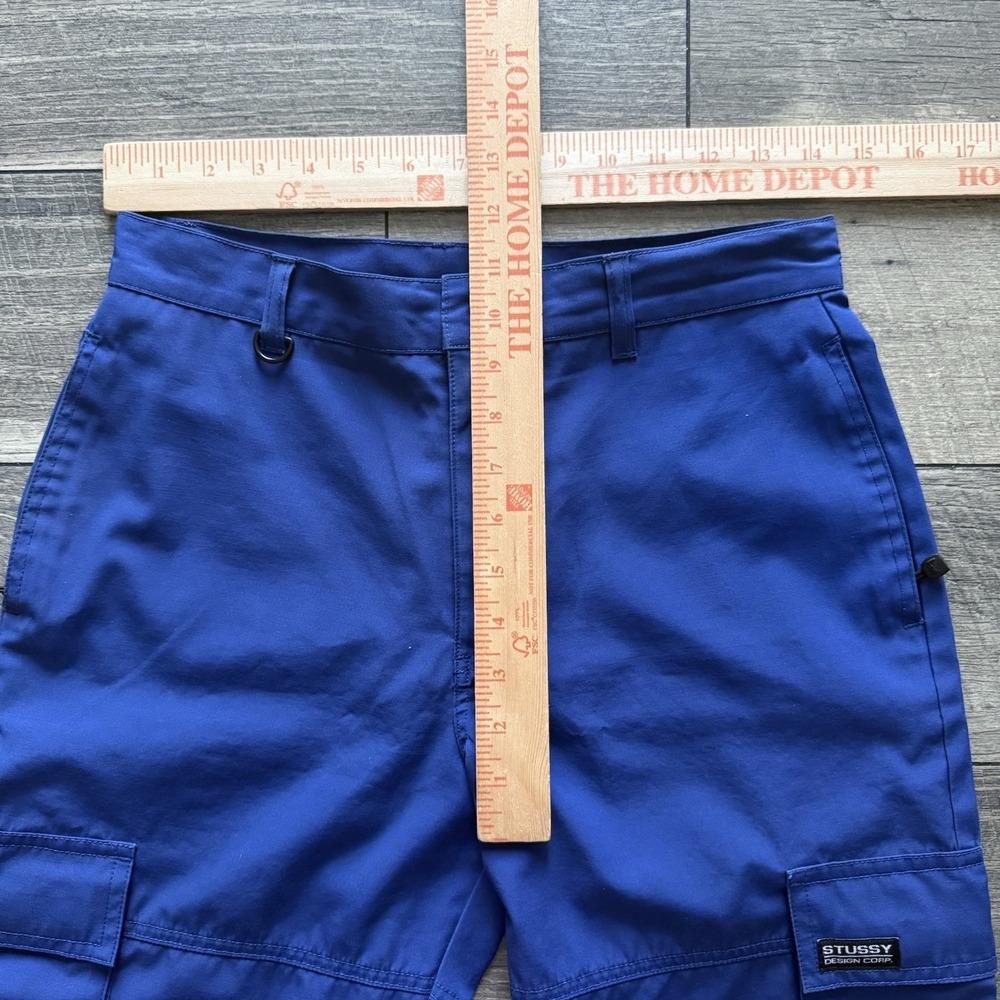 Y2K Stussy Cargo Pants Utility Wide Leg Baggy Streetwear Cotton Blend Womens 5 - Picture 4 of 16